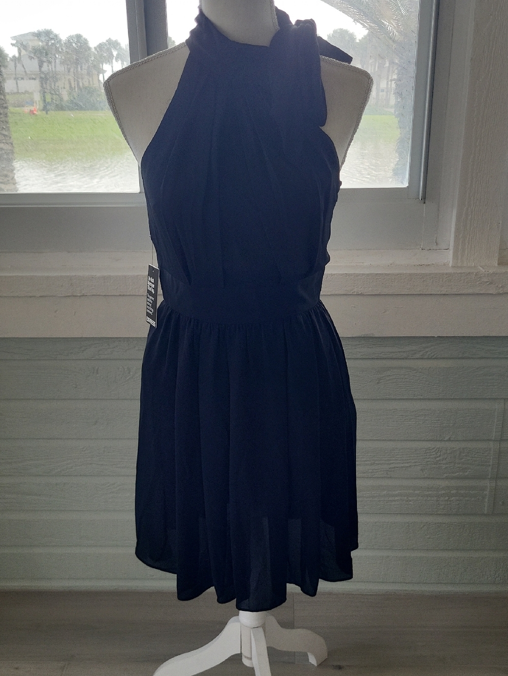 Express Black Halter Mini Dress